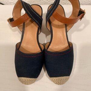 Tommy Hilfiger Navy and Tan Espadrilles